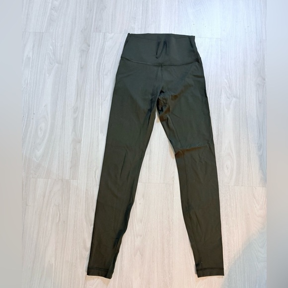 Lululemon Wunder Under Hi-Rise Tight 28” Dark Olive Full-On Luxtreme Size 6 - Picture 6 of 8